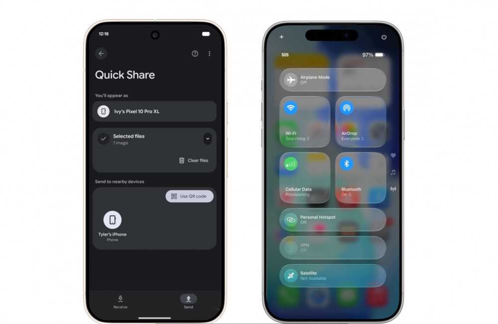 Google intègre la fonctionnalité AirDrop de l'iPhone d'Apple à Android avec Quick Share sur Pixel